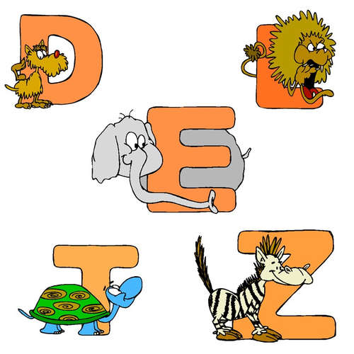 Alphabet Clip Art - Animal Alphabet Clip Art