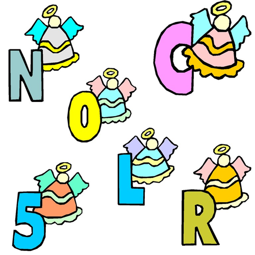 Alphabet and Numbers Clip Art - Angel Alphabet and Numbers Clip Art