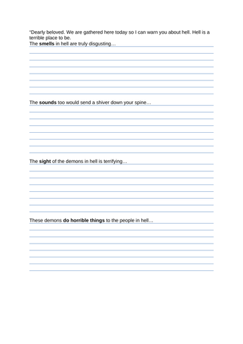 Lesson 9: What is hell like... in the Medieval Ages?