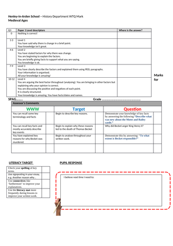 Lesson 14: Assessment- Thomas Becket GCSE 9-1 skills