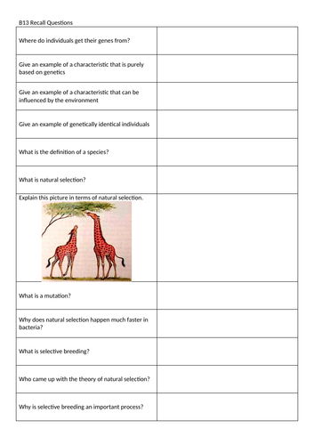 New GCSE 2016 Biology Paper 2 (Trilogy Science) Revision Questions