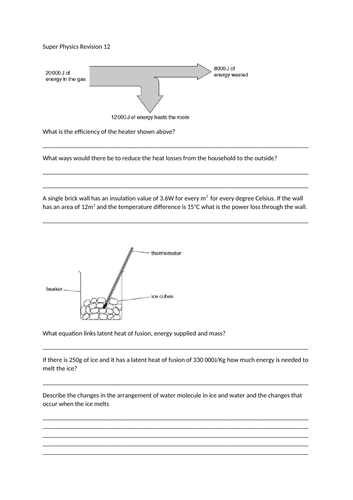 Exam / Revision for 9-1 Physics AQA