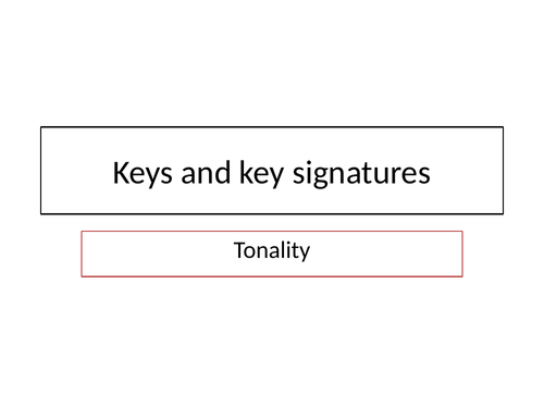 Learning keys and key signatures