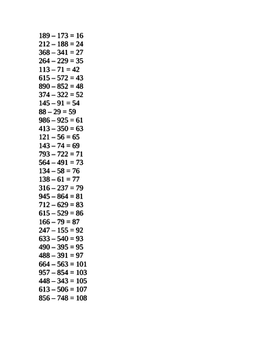 Subtraction loop game