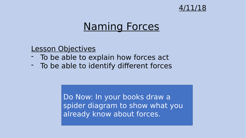 Naming Forces