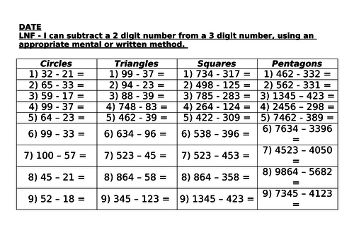 Number Operation Sums
