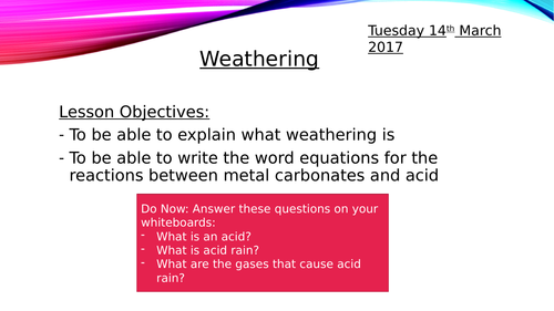 Weathering and the carbon cycle