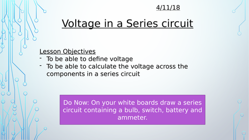 Voltage in a series circuit