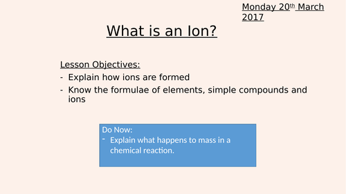 How ions are formed