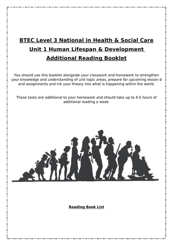 Level 3 NQF Unit 1 Additional Reading/Tasks/Homework