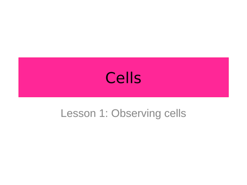Observing Cells - Activate AQA