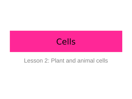 Plant and Animal Cells - AQA Activate