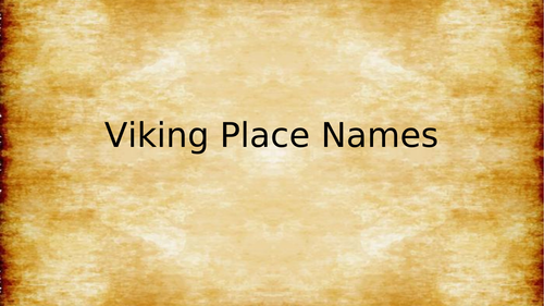 Viking Place Names