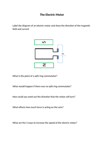 Motors | Teaching Resources