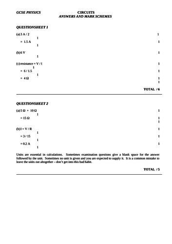 Series and Parallel circuits