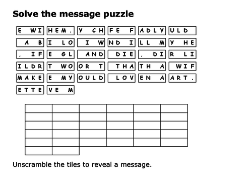 Solve the message puzzle from Medgar Evers