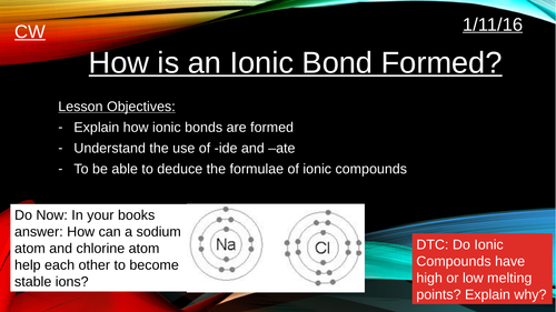 What is ionic bonding?