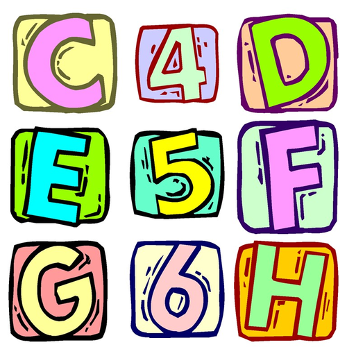Alphabet and Numbers Clip Art Letter Blocks and Numbers Clip Art Teaching Resources