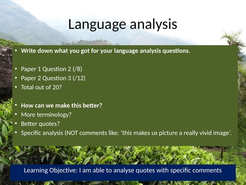 AQA Language Paper 1 - Questions 2 and 3
