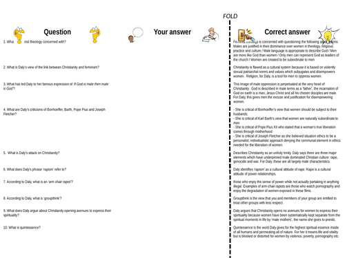 OCR Gender and Theology Religious Studies revision materials for A level