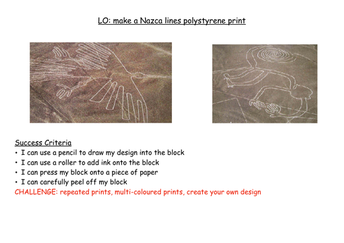 Nazca Lines Polystyrene Printing