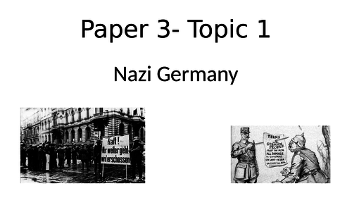 GCSE 9-1 Nazi Germany Edexcel- SPACED LEARNING