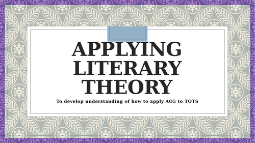 Applying Literary Criticism Theory - Taming of the Shrew A Level