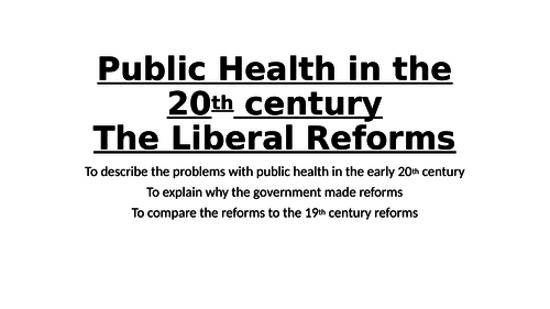 The Liberal Public Health Reforms