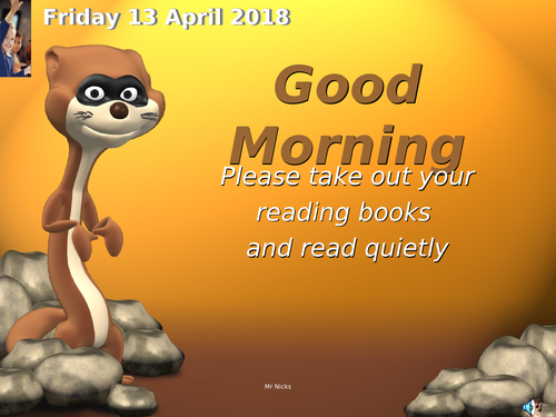 Morning/afternoon registration starter - modifyable for age and ability