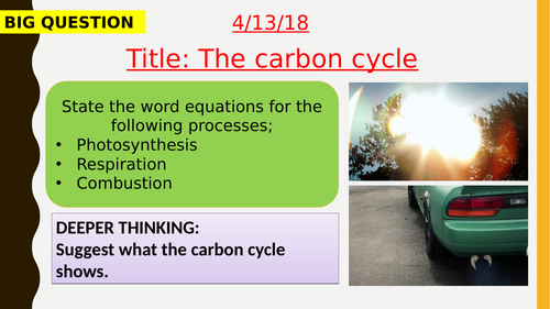 AQA new specification-The carbon cycle-B16.3