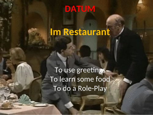 IM RESTAURANT- FOOD AND DRINKS WITH ROLE PLAY ACTIVITY