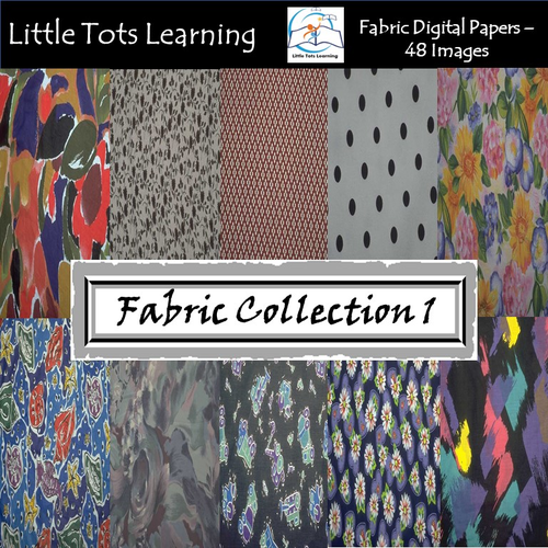 Fabric Digital Papers - Fabric Pattern - Commericial Use - Collection 1