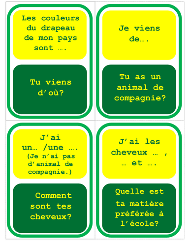 Ma personnalité - Card Game