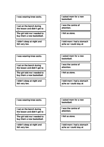 cause and effect comprehension