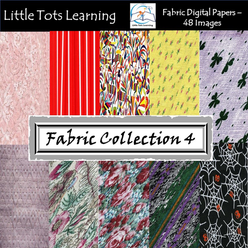 Fabric Digital Papers - Fabric Backgrounds - Commercial Use - Collection 4