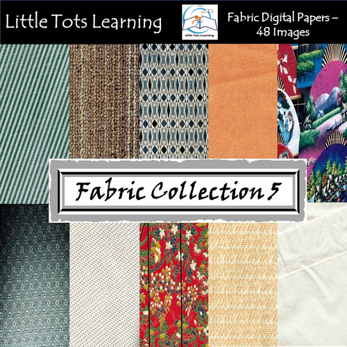 Fabric Digital Papers - Fabric Pattern - Commercial Use - Collection 5