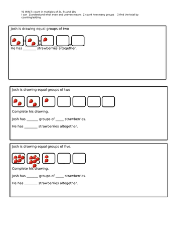 Year 1 Making Equal Groups