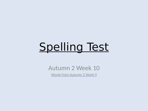 Year 6 Spelling Autumn 2 Week 3