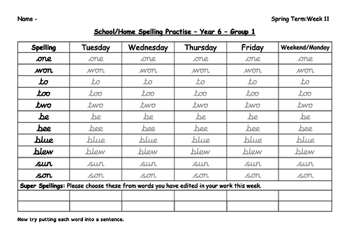 year 6 spelling spring 2 week 11 teaching resources