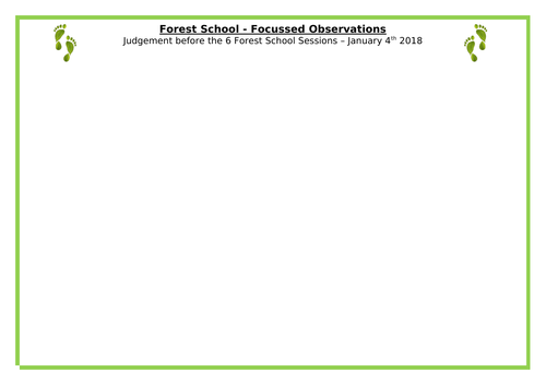 Forest School - Focused Observations