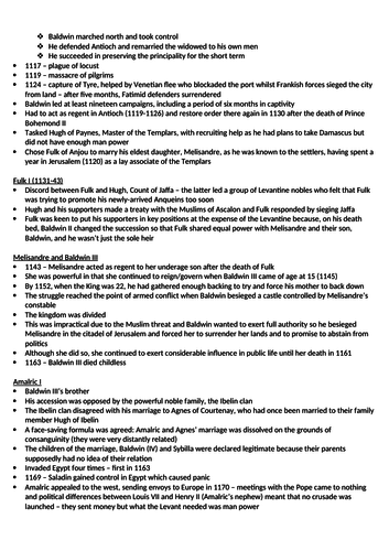 OCR A level Crusade Notes