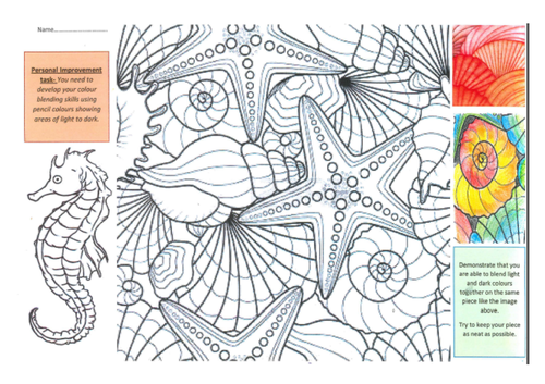 Blending colours fish themed work