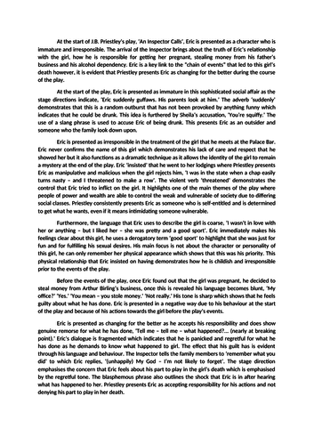 Eric birling quotes and analysis image