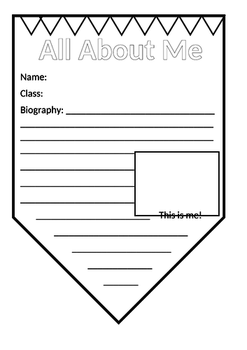 All About Me Classroom Bunting