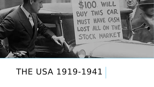 IGCSE History - USA 1919-1941