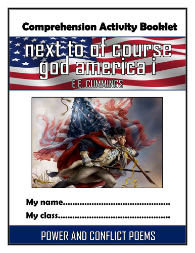 next to of course god america i Comprehension Activities Booklet!