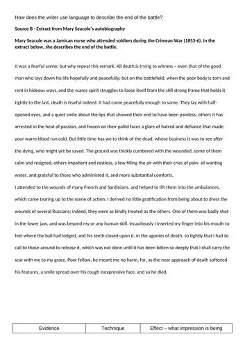 Aqa english language paper 2 question 3 teaching resources