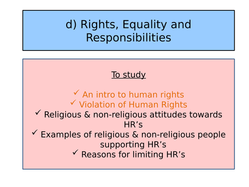 Religious viewpoints to Human Rights