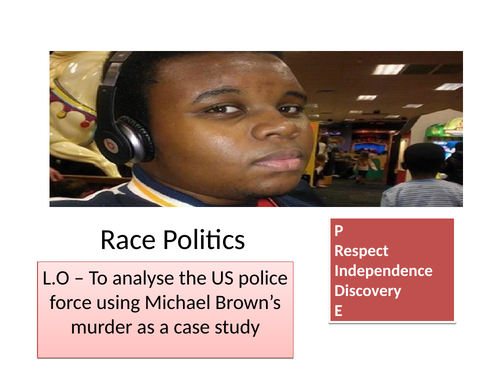 Interactive Lesson on Michael Brown - Race relations