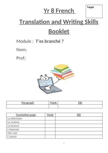 T'es branche: Studio 2 Module 1 Skills booklet